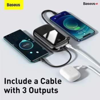 Baseus Qpow 20W Digital Display Quick Charging Power Bank 20000mAh With IP Cable